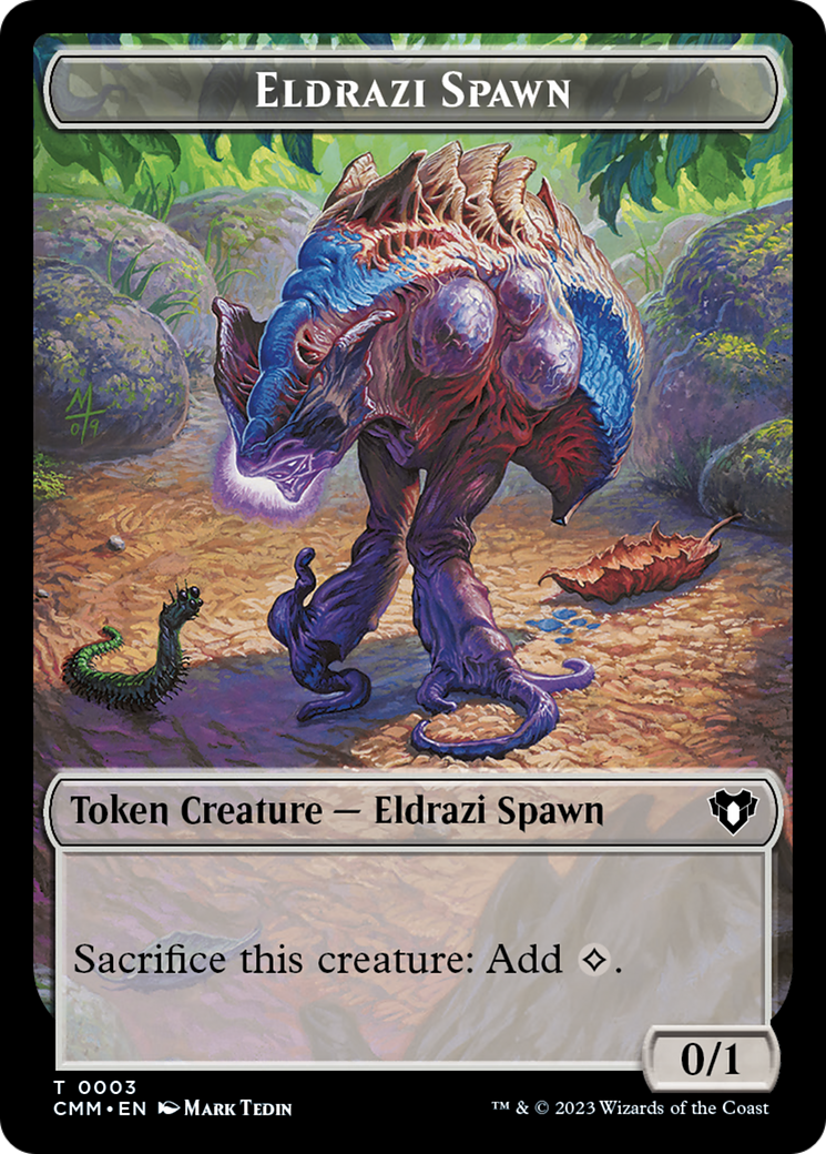 Eldrazi Spawn // Construct (0042) Double-Sided Token [Commander Masters Tokens] | Dumpster Cat Games