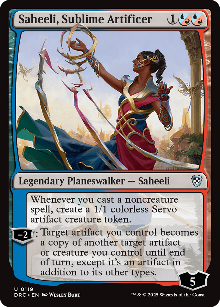 Saheeli, Sublime Artificer [Aetherdrift Commander] | Dumpster Cat Games