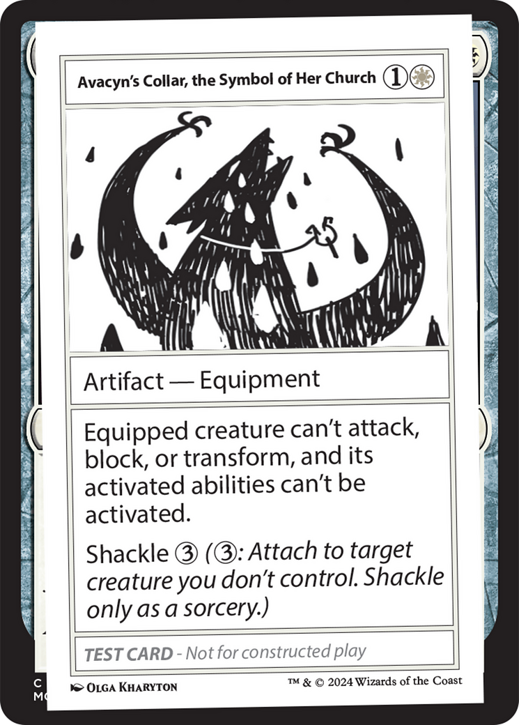 Avacyn's Collar, the Symbol of Her Church [Mystery Booster 2 Playtest Cards] | Dumpster Cat Games