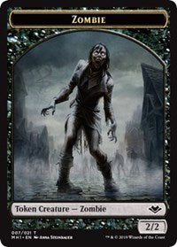 Zombie (007) // Elephant (012) Double-Sided Token [Modern Horizons Tokens] | Dumpster Cat Games