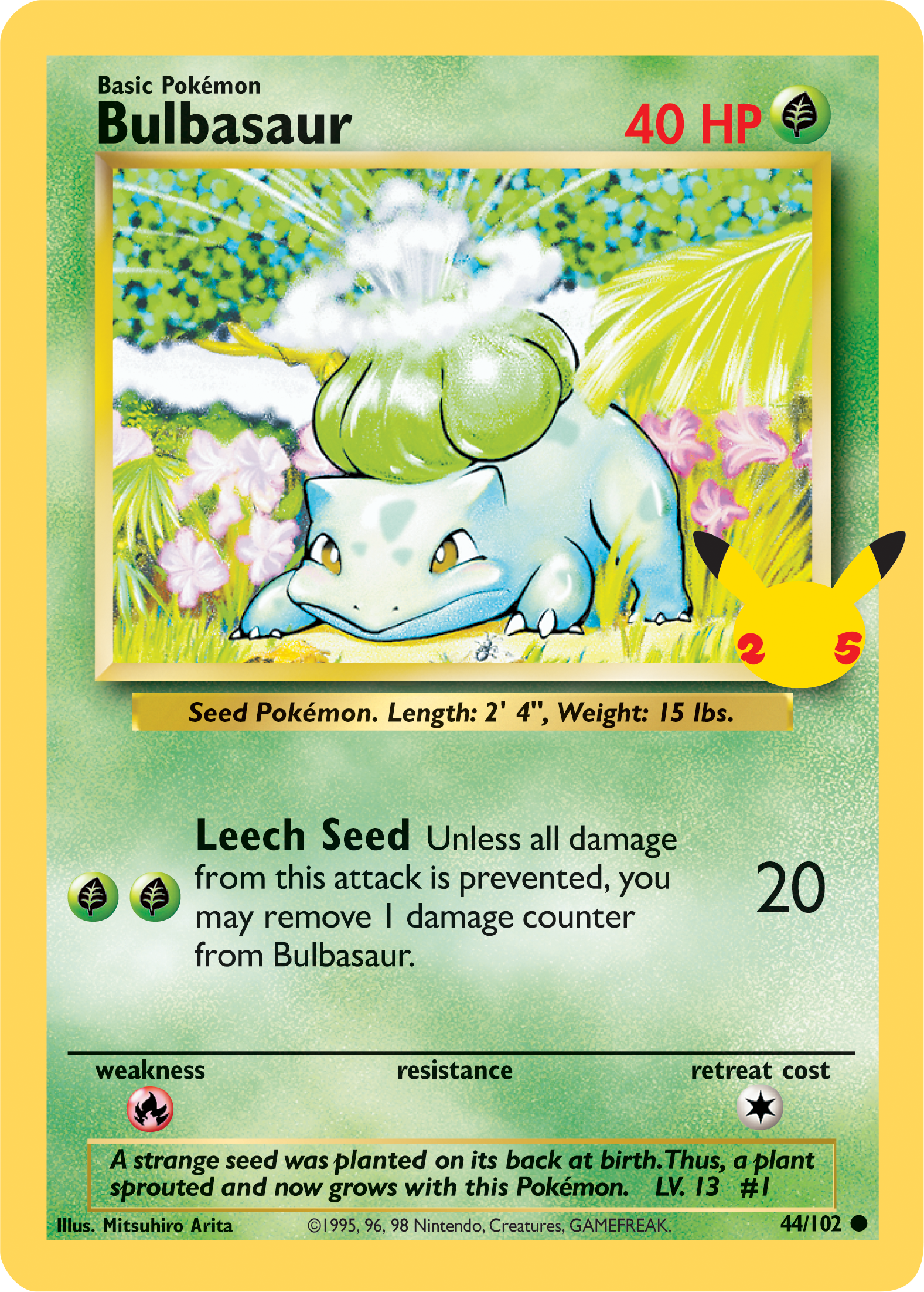 Bulbasaur (44/102) (Jumbo Card) [First Partner Pack] | Dumpster Cat Games