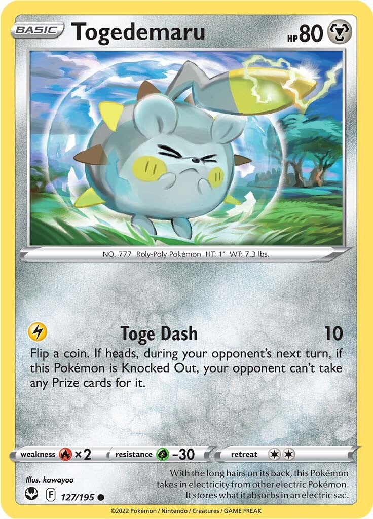 Togedemaru (127/195) [Sword & Shield: Silver Tempest] | Dumpster Cat Games