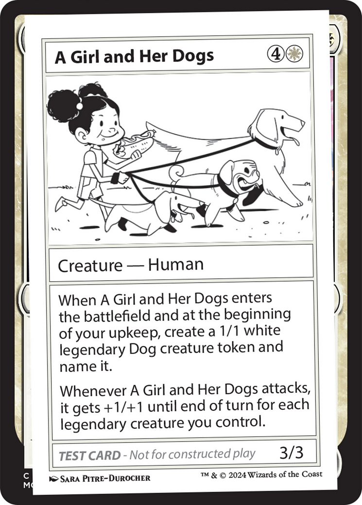 A Girl and Her Dogs [Mystery Booster 2 Playtest Cards] | Dumpster Cat Games