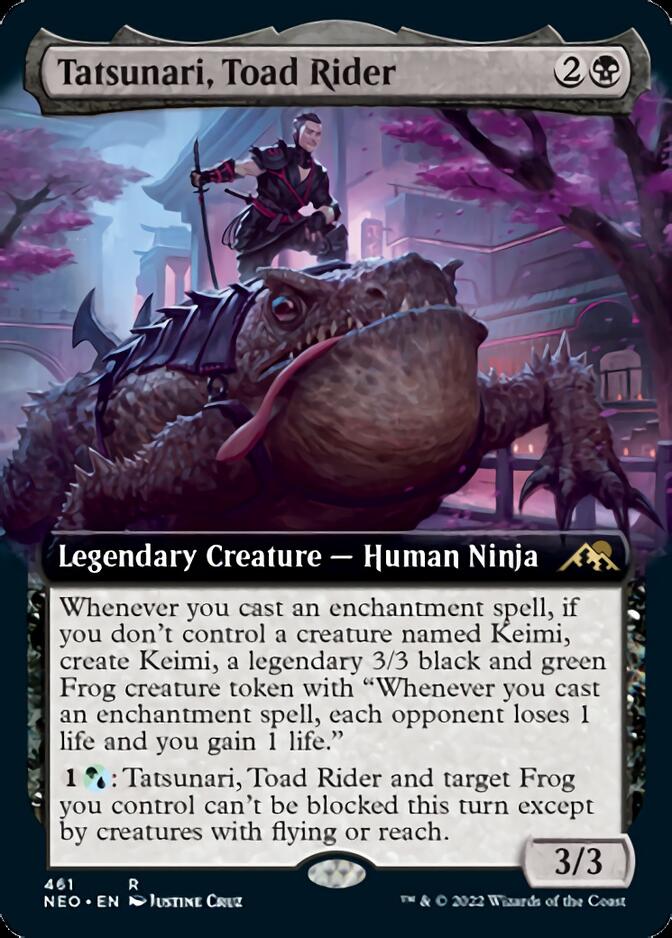 Tatsunari, Toad Rider (Extended Art) [Kamigawa: Neon Dynasty] | Dumpster Cat Games