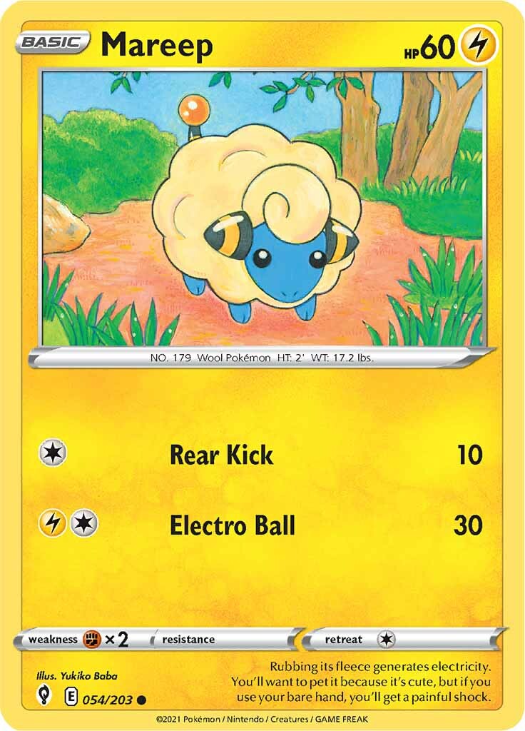 Mareep (054/203) [Sword & Shield: Evolving Skies] | Dumpster Cat Games