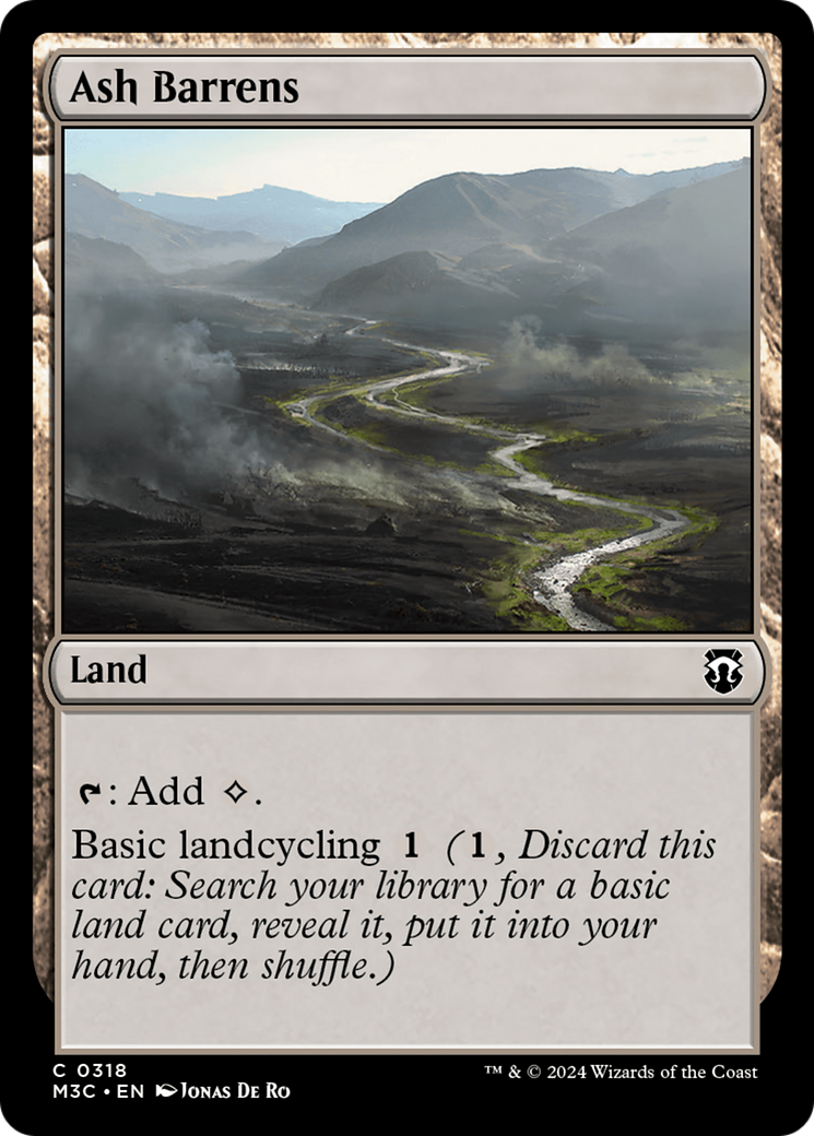 Ash Barrens (Ripple Foil) [Modern Horizons 3 Commander] | Dumpster Cat Games