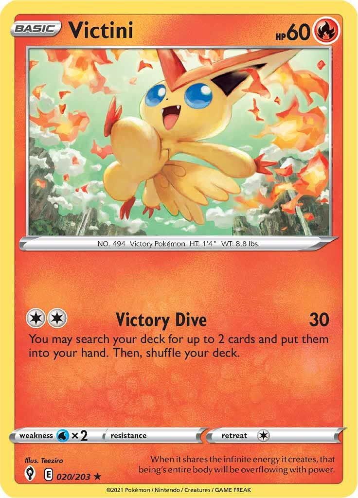 Victini (020/203) [Sword & Shield: Evolving Skies] | Dumpster Cat Games