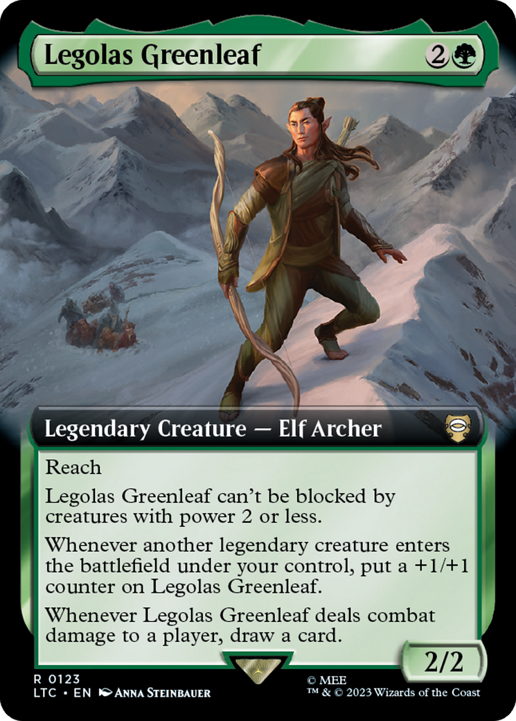 Legolas Greenleaf (Extended Art) [The Lord of the Rings: Tales of Middle-Earth Commander] | Dumpster Cat Games