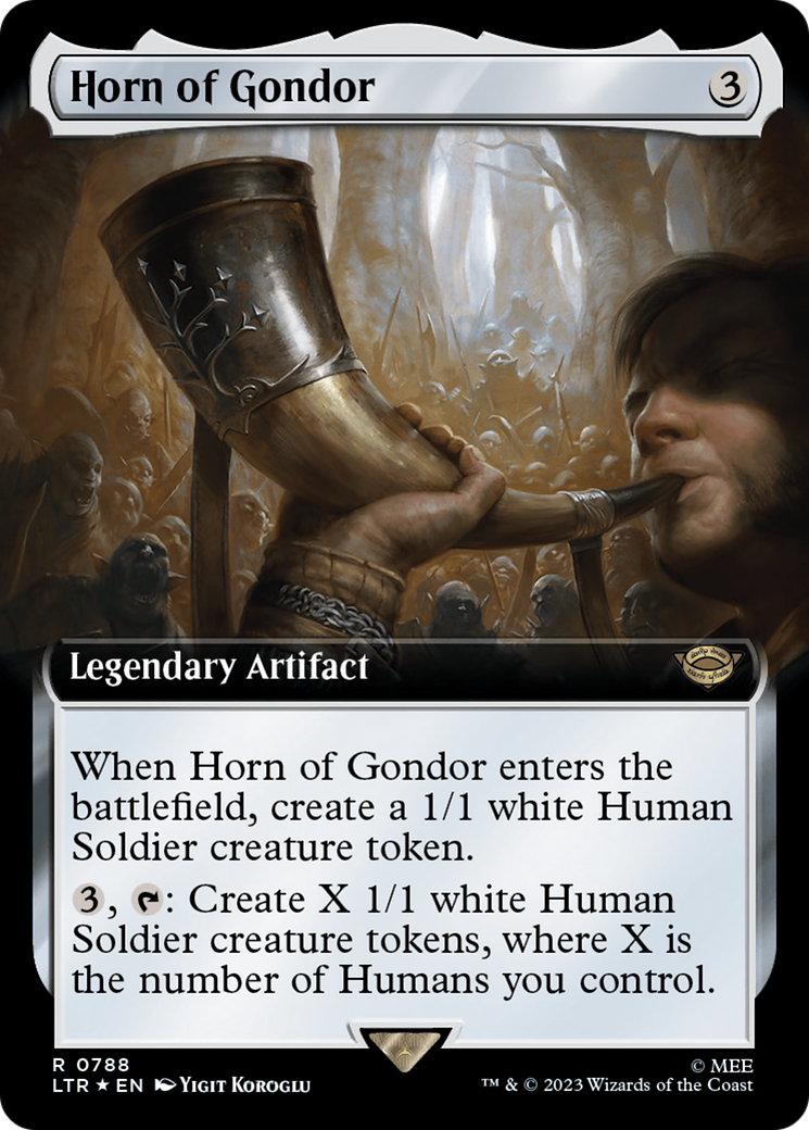 Horn of Gondor (Extended Art) (Surge Foil) [The Lord of the Rings: Tales of Middle-Earth] | Dumpster Cat Games