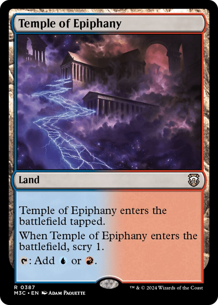 Temple of Epiphany (Ripple Foil) [Modern Horizons 3 Commander] | Dumpster Cat Games