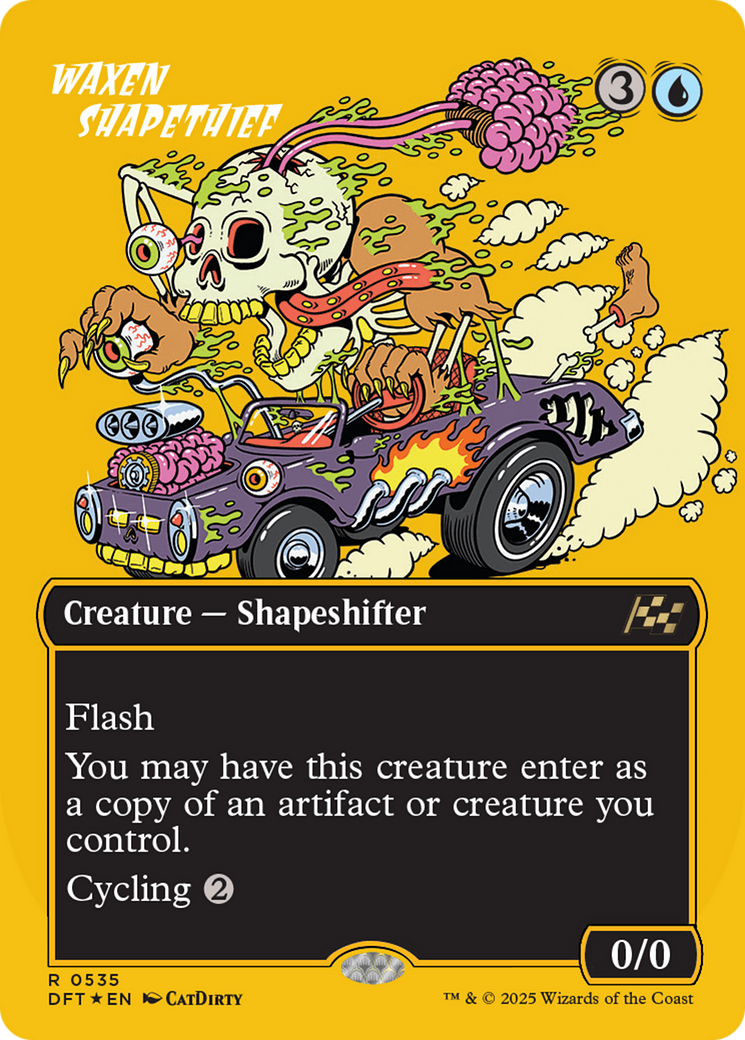 Waxen Shapethief (Borderless) (First-Place Foil) [Aetherdrift] | Dumpster Cat Games