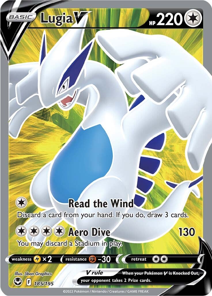 Lugia V (185/195) [Sword & Shield: Silver Tempest] | Dumpster Cat Games