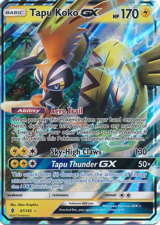 Tapu Koko GX (47/145) (Jumbo Card) [Sun & Moon: Guardians Rising] | Dumpster Cat Games