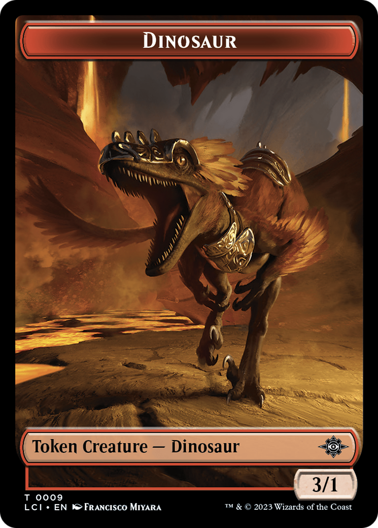 Map // Dinosaur (0009) Double-Sided Token [The Lost Caverns of Ixalan Tokens] | Dumpster Cat Games