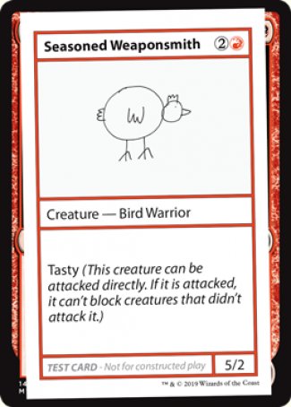 Seasoned Weaponsmith (2021 Edition) [Mystery Booster Playtest Cards] | Dumpster Cat Games