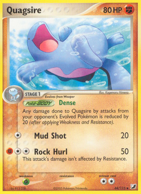 Quagsire (44/115) [EX: Unseen Forces] | Dumpster Cat Games