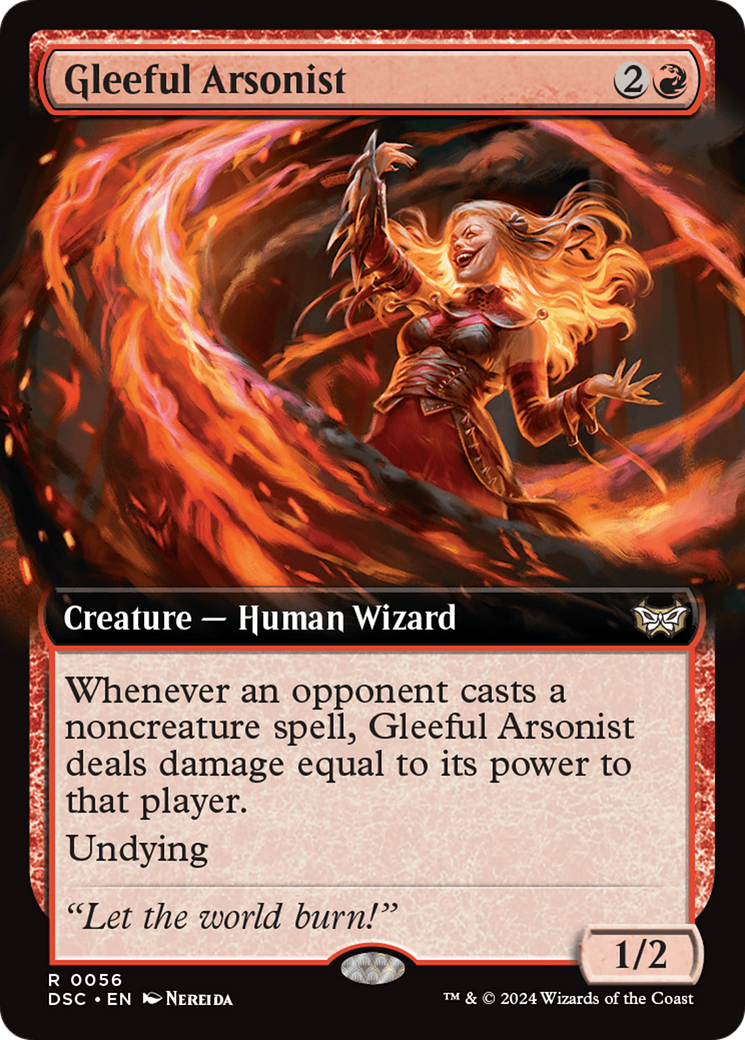 Gleeful Arsonist (Extended Art) [Duskmourn: House of Horror Commander] | Dumpster Cat Games