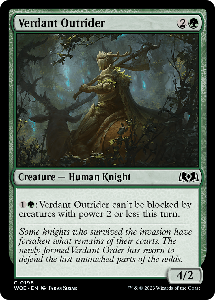 Verdant Outrider [Wilds of Eldraine] | Dumpster Cat Games