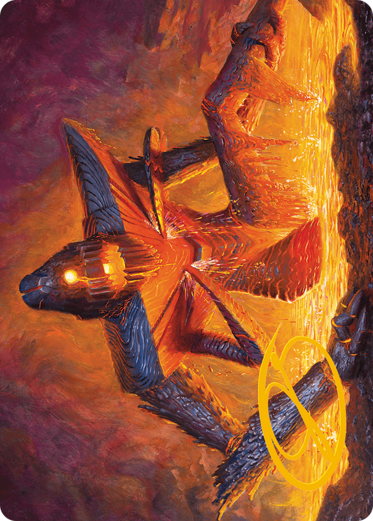 Molten Gatekeeper Art Card (Gold-Stamped Signature) [Modern Horizons 3 Art Series] | Dumpster Cat Games