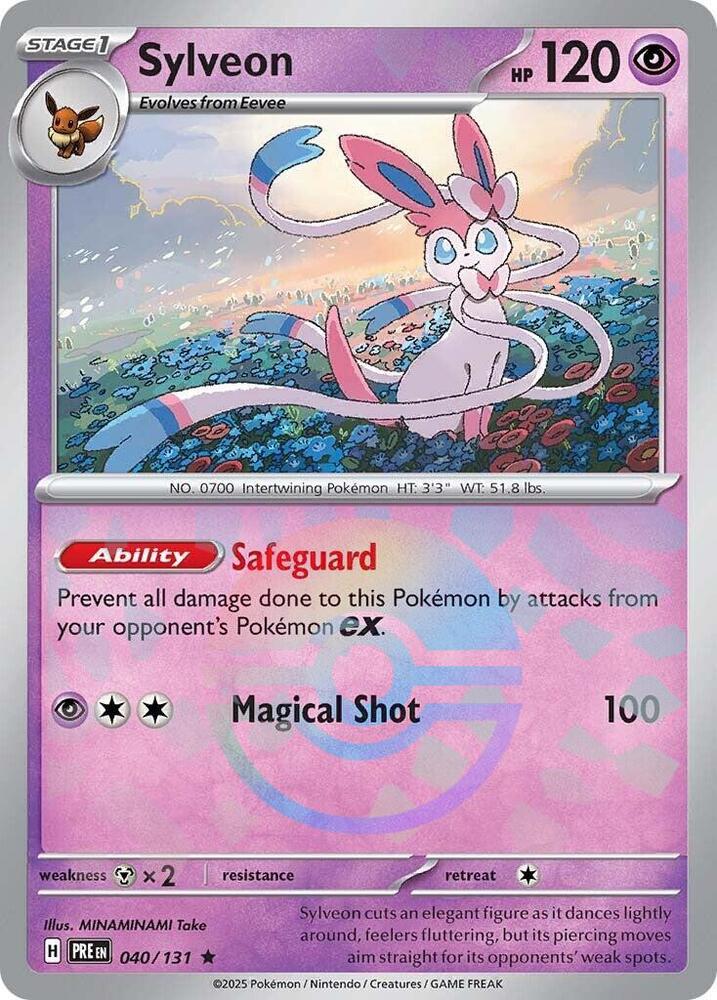 Sylveon (040/131) (Poke Ball Pattern) [Scarlet & Violet: Prismatic Evolutions] | Dumpster Cat Games