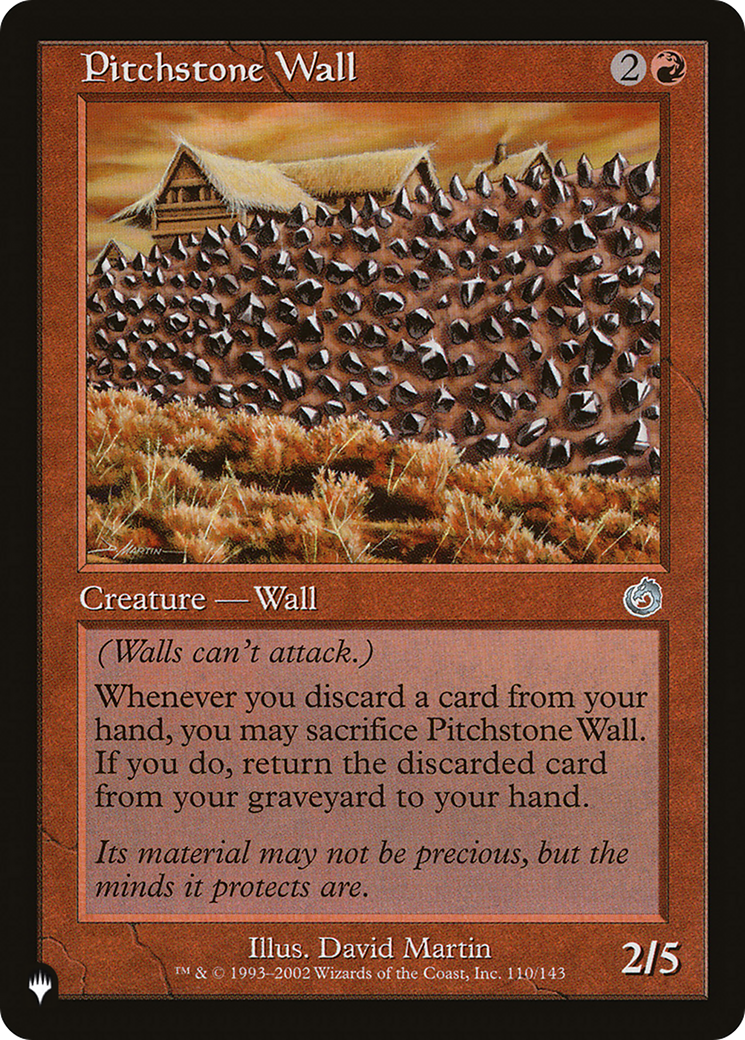 Pitchstone Wall [The List Reprints] | Dumpster Cat Games