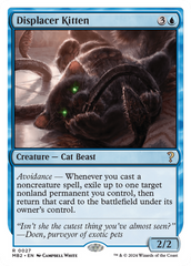 Displacer Kitten (White Border) [Mystery Booster 2] | Dumpster Cat Games