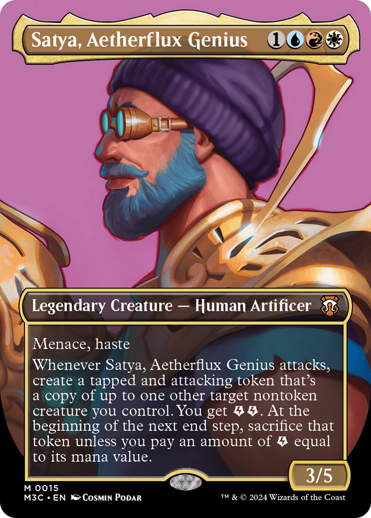 Satya, Aetherflux Genius (Borderless) [Modern Horizons 3 Commander] | Dumpster Cat Games