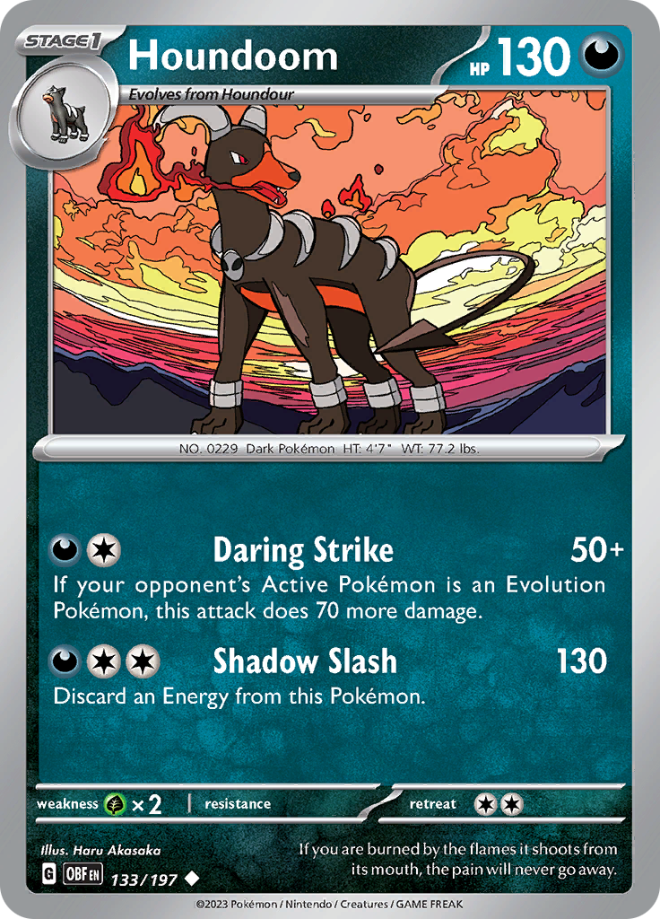 Houndoom (133/197) [Scarlet & Violet: Obsidian Flames] | Dumpster Cat Games