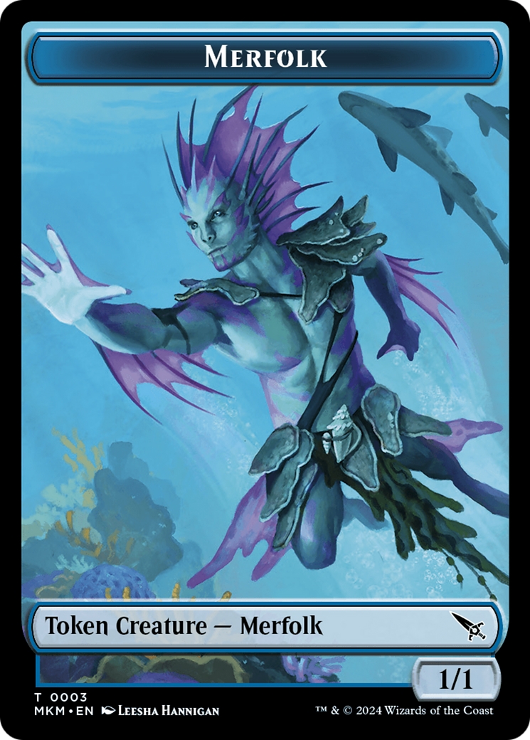 Merfolk Token [Murders at Karlov Manor Tokens] | Dumpster Cat Games