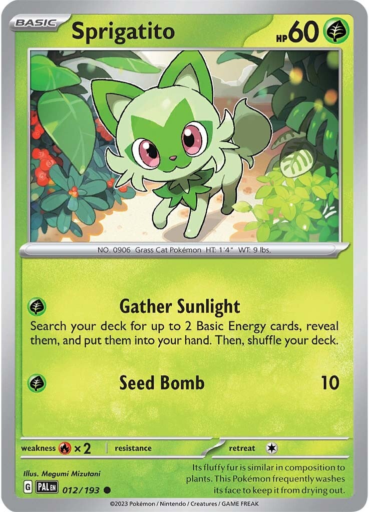 Sprigatito (012/193) [Scarlet & Violet: Paldea Evolved] | Dumpster Cat Games