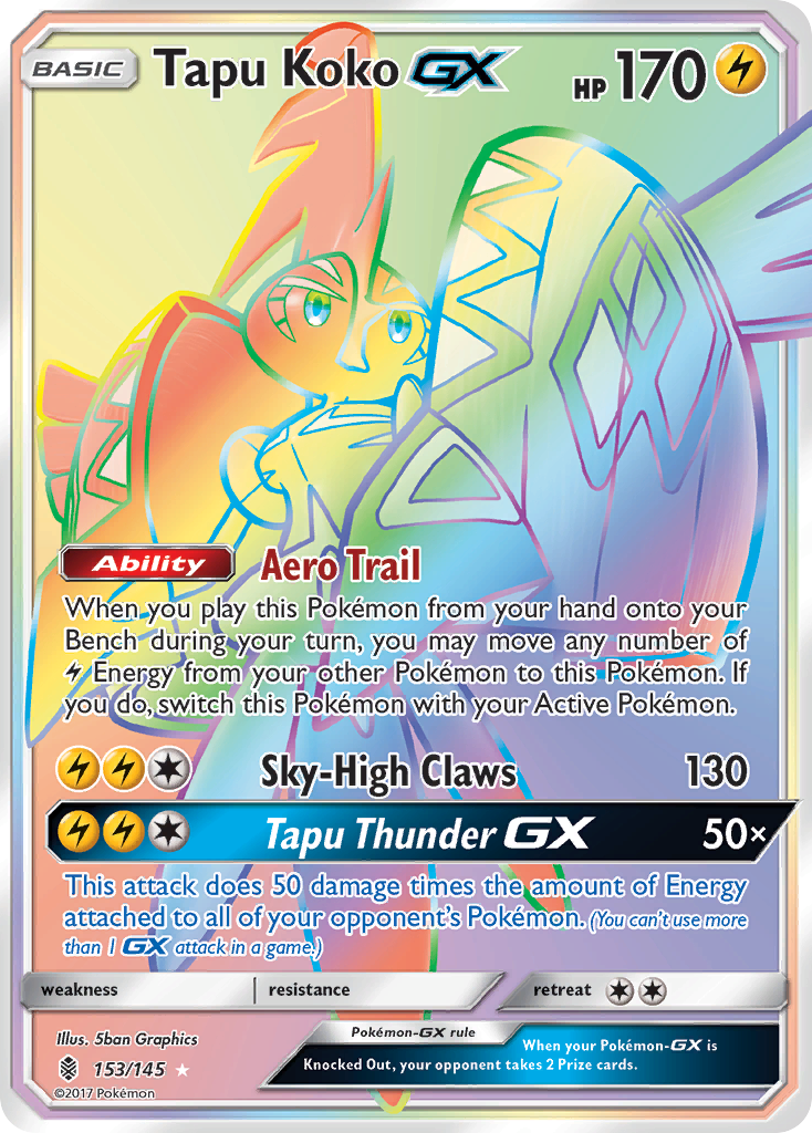 Tapu Koko GX (153/145) [Sun & Moon: Guardians Rising] | Dumpster Cat Games