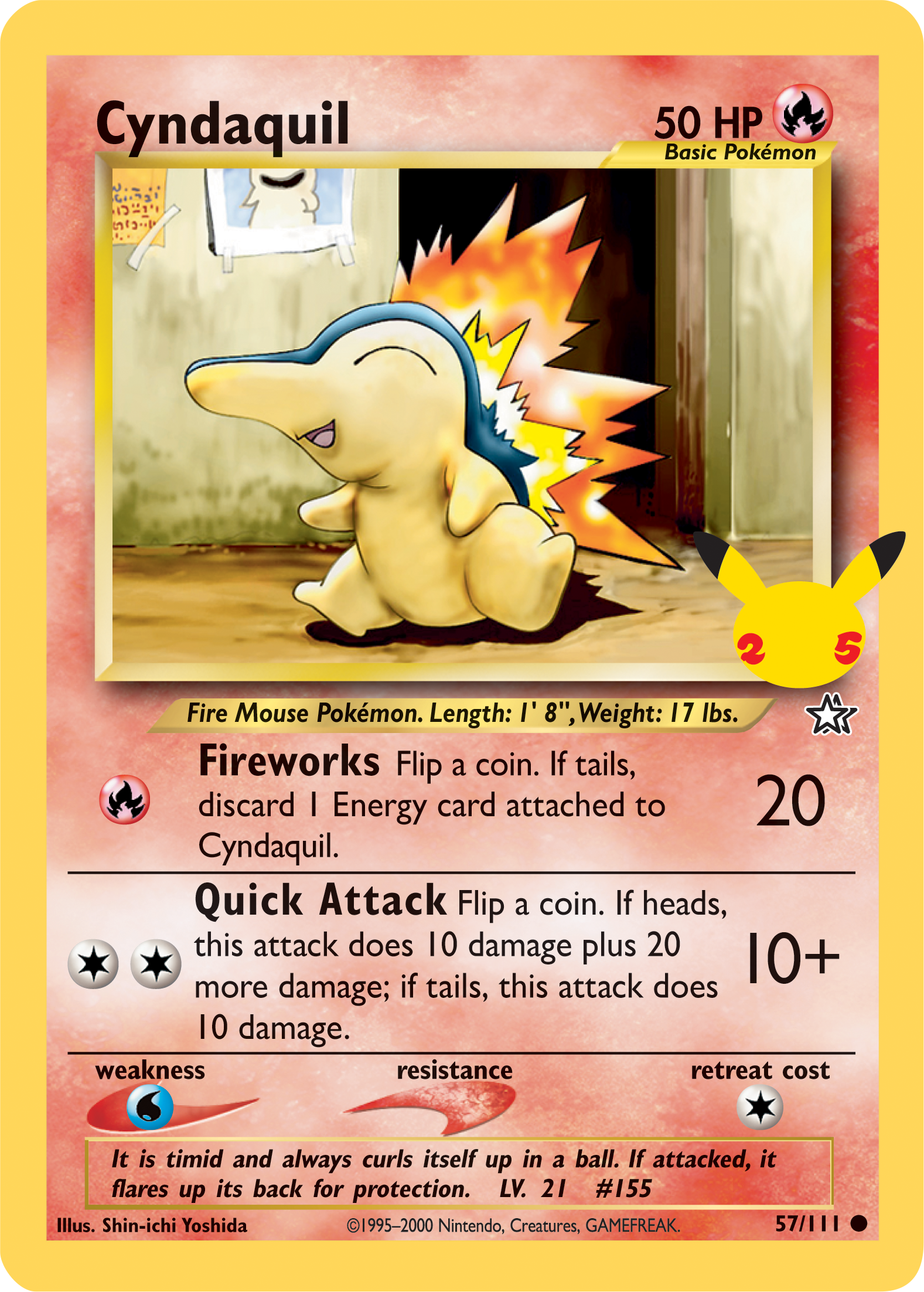 Cyndaquil (57/111) (Jumbo Card) [First Partner Pack] | Dumpster Cat Games