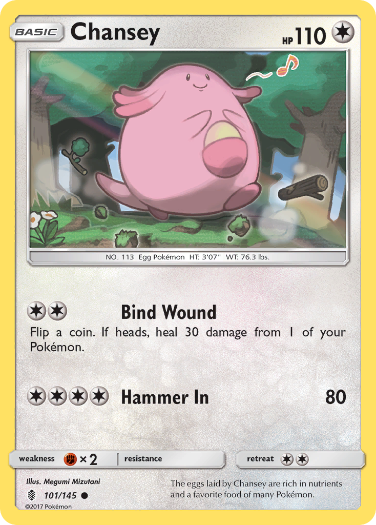 Chansey (101/145) [Sun & Moon: Guardians Rising] | Dumpster Cat Games