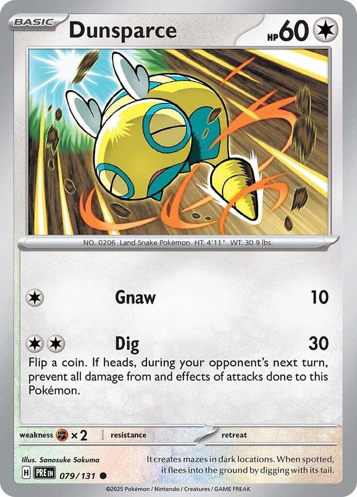 Dunsparce (079/131) [Scarlet & Violet: Prismatic Evolutions] | Dumpster Cat Games