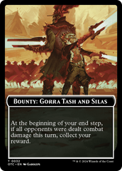 Bounty: Gorra Tash and Silas // Bounty Rules Double-Sided Token [Outlaws of Thunder Junction Commander Tokens] | Dumpster Cat Games