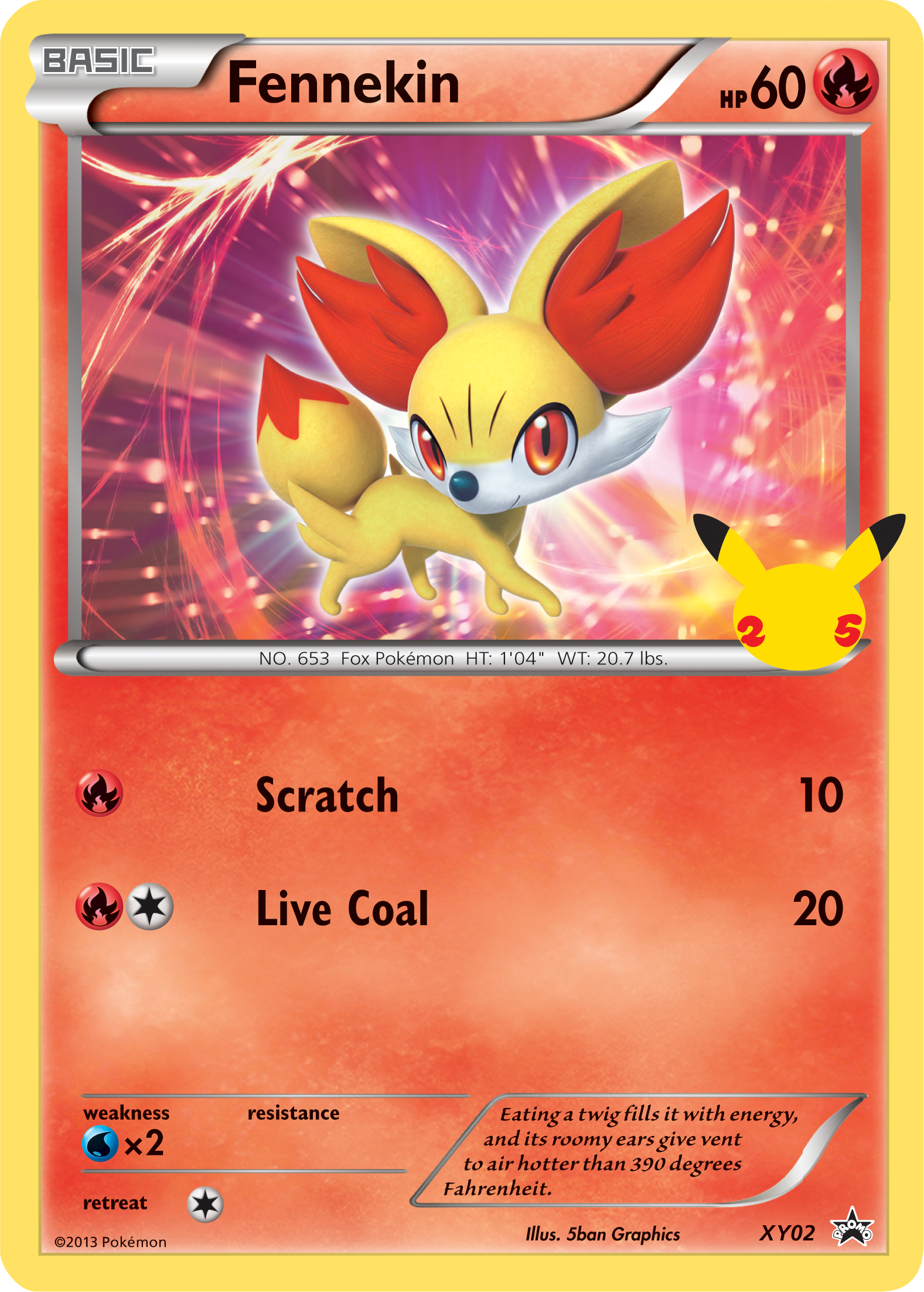 Fennekin (XY02) (Jumbo Card) [First Partner Pack] | Dumpster Cat Games