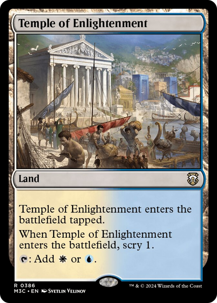 Temple of Enlightenment (Ripple Foil) [Modern Horizons 3 Commander] | Dumpster Cat Games