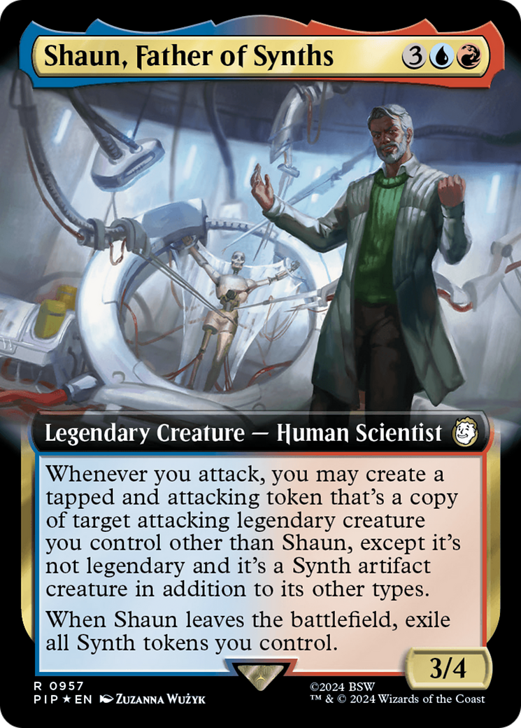 Shaun, Father of Synths (Extended Art) (Surge Foil) [Fallout] | Dumpster Cat Games