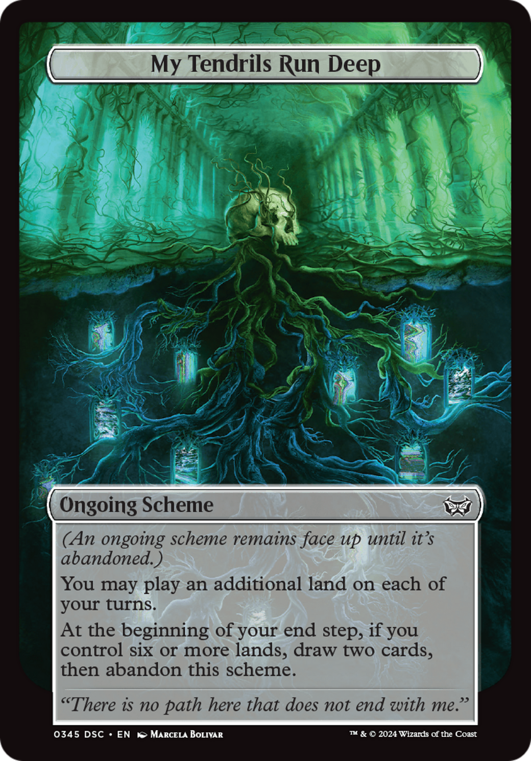 My Tendrils Run Deep (Full Art) [Duskmourn: House of Horror Commander] | Dumpster Cat Games