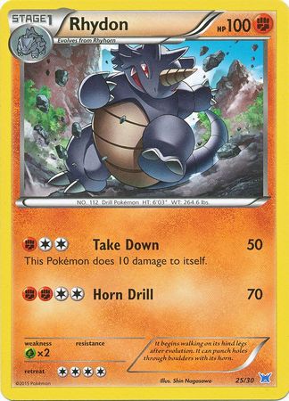 Rhydon (25/30) [XY: Trainer Kit 2 - Latios] | Dumpster Cat Games