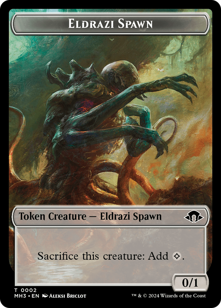 Eldrazi Spawn // Soldier Double-Sided Token [Modern Horizons 3 Tokens] | Dumpster Cat Games