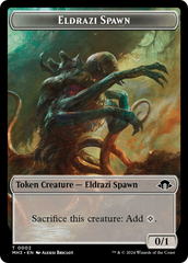 Eldrazi Spawn // Cat Warrior Double-Sided Token [Modern Horizons 3 Tokens] | Dumpster Cat Games