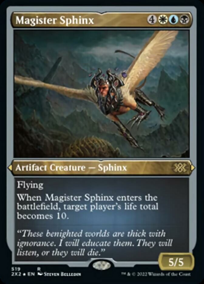 Magister Sphinx (Foil Etched) [Double Masters 2022] | Dumpster Cat Games