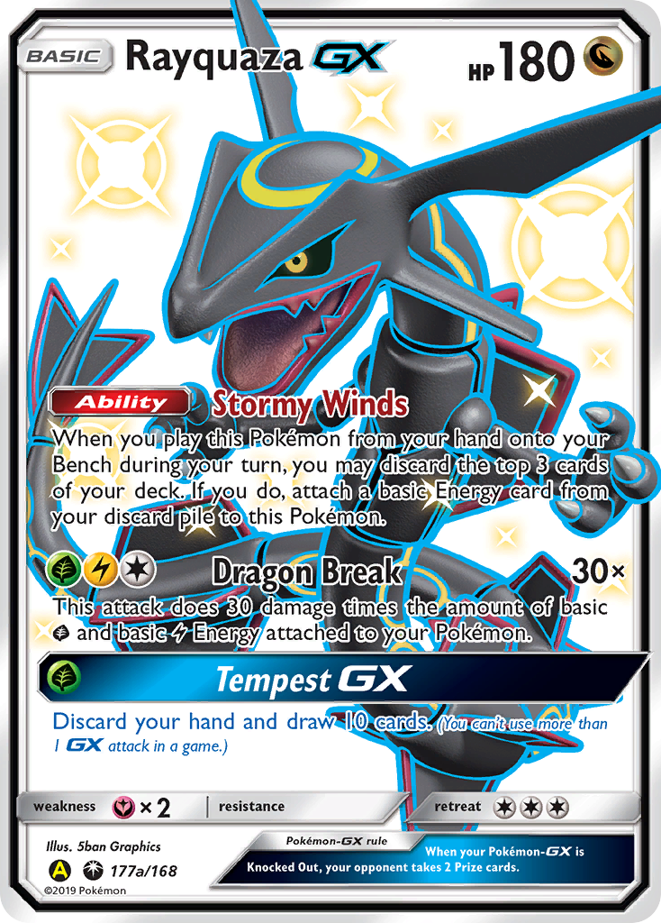 Rayquaza GX (177a/168) [Alternate Art Promos] | Dumpster Cat Games