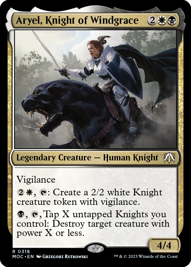 Aryel, Knight of Windgrace [March of the Machine Commander] | Dumpster Cat Games