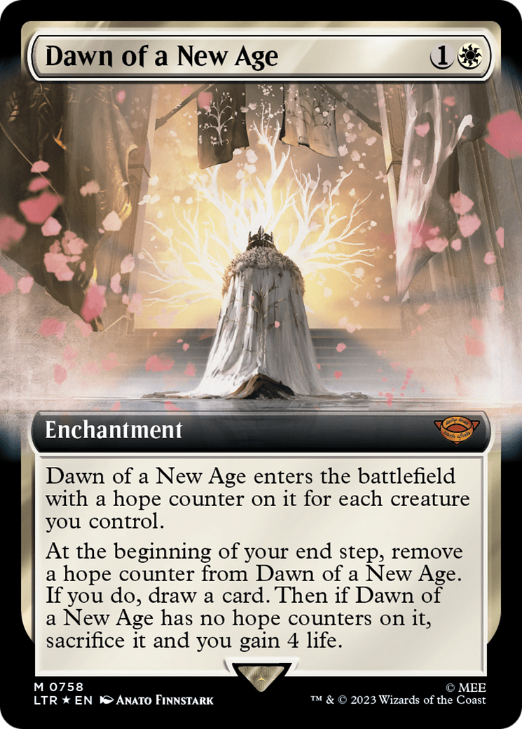 Dawn of a New Age (Extended Art) (Surge Foil) [The Lord of the Rings: Tales of Middle-Earth] | Dumpster Cat Games