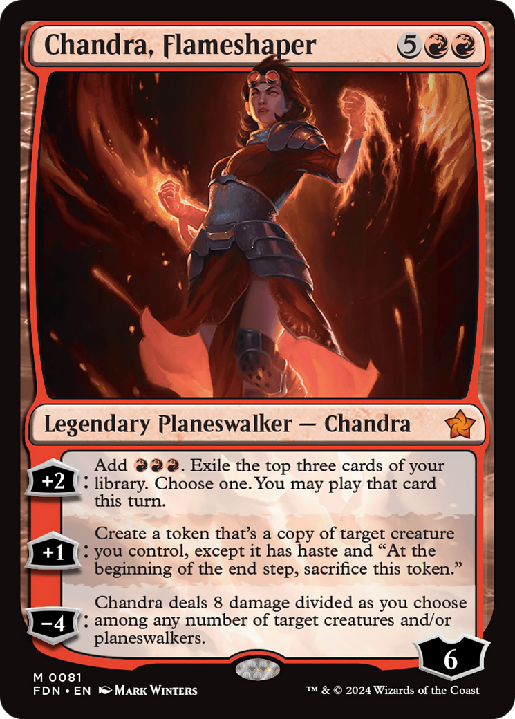 Chandra, Flameshaper [Foundations] | Dumpster Cat Games