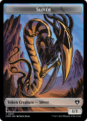 Sliver Army // Sliver Double-Sided Token [Commander Masters Tokens] | Dumpster Cat Games