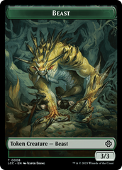 Beast // Merfolk (0003) Double-Sided Token [The Lost Caverns of Ixalan Commander Tokens] | Dumpster Cat Games