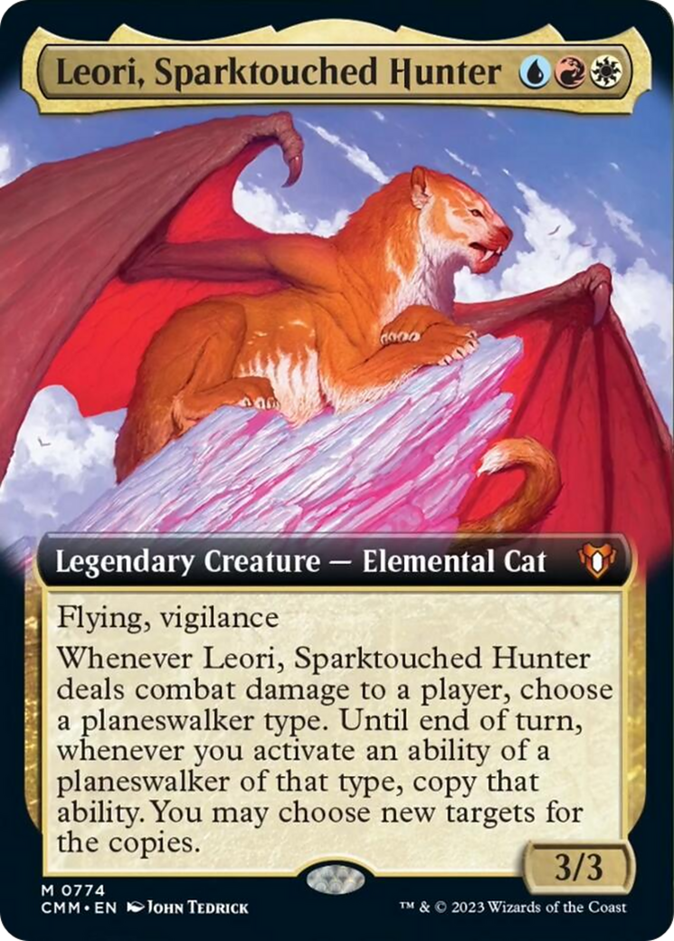 Leori, Sparktouched Hunter (Extended Art) [Commander Masters] | Dumpster Cat Games